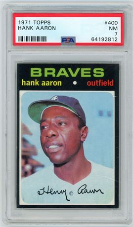 1971 Topps #400 Hank Aaron PSA 7 NM