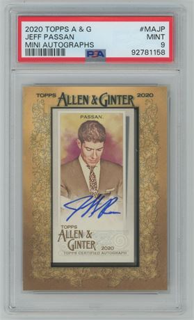2020 Topps A & G Jeff Passan Mini Autograph PSA 9 MINT