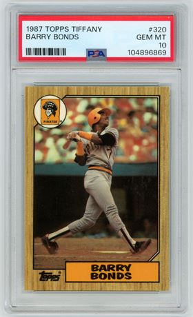 1987 Topps Tiffany #320 Barry Bonds RC PSA 10 GEM MINT