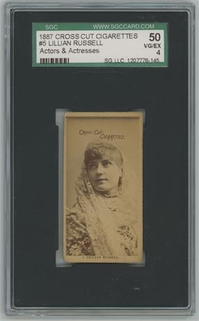 1887 Cross Cut Actors and Actresses #5 Lillian Russell SGC 4 VGEX Clear Picture
