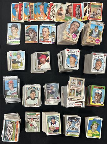1961-1980 Set Builders Lot (1200+) Mostly VG Range Some Stars/HOF Present