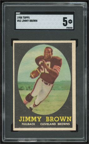 1958 Topps #62 Jim Brown RC SGC 5 EX