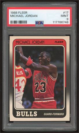 1988 Fleer #17 Michael Jordan PSA 9 MINT