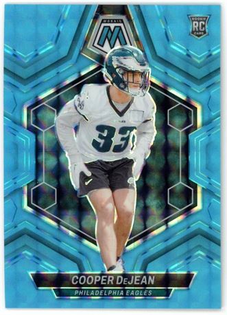 2024 Panini Mosaic #340 Cooper DeJean RC 10/15 Blue Florescent Prizm