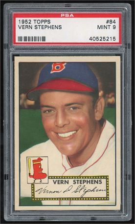1952 Topps #84 Vern Stephens PSA 9 MINT Pop 5 None Higher RARE