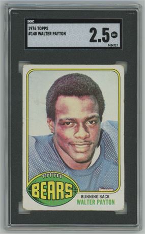 1976 Topps #148 Walter Payton RC SGC 2.5 Centered