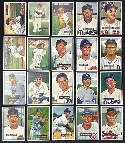 1951 Bowman Baseball Lot (20) VG-VGEX Some Nicer