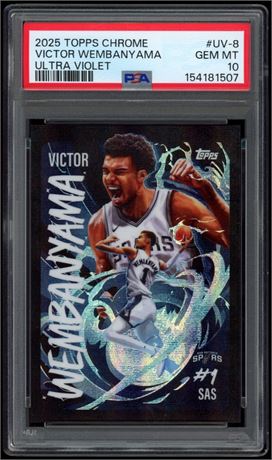 2025 Topps Chrome Victor Wembanyama Ultra Violet PSA 10