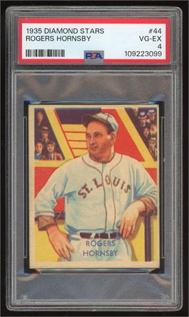 1935 Diamond Stars #44 Rogers Hornsby PSA 4 VGEX