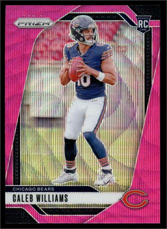 2024 Panini Prizm #301 Caleb Williams RC Pink Wave Prizm