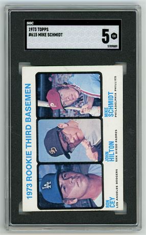 1973 Topps #615 Mike Schmidt RC SGC 5 EX