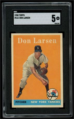 1958 Topps #161 Don Larsen SGC 5 EX Nicely Centered