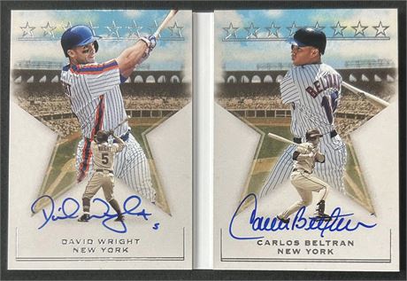 2023 Panini America's Pastime Superstar Scripts Wright/Beltran Auto 47/50