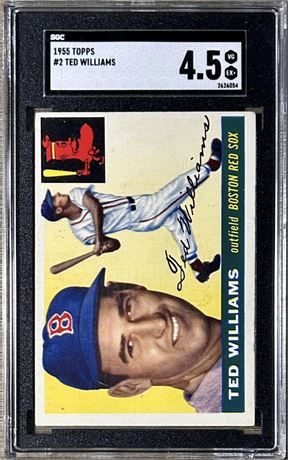 1955 Topps #2 Ted Williams SGC 4.5 VGEX+