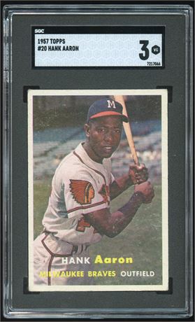 1957 Topps #20 Hank Aaron SGC 3 VG