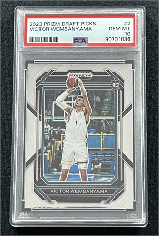 2023 Prizm Draft Picks #2 Victor Wembanyama PSA 10 GEM MT