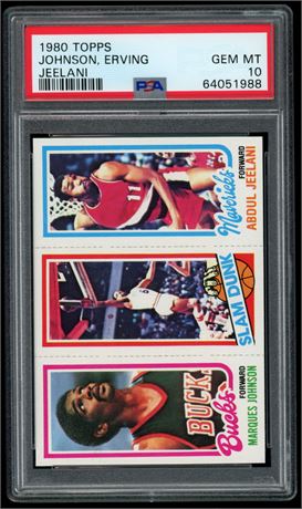 1980 Topps Julius Erving Slam Dunk PSA 10
