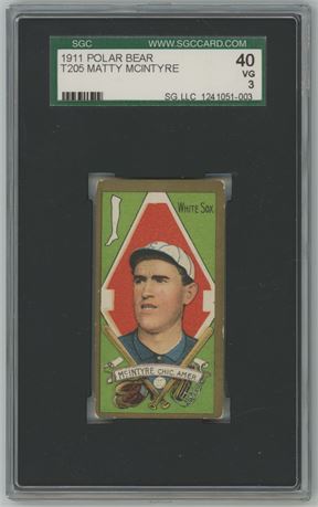 1911 T205 Polar Bear Matty Mcintyre SGC 3 VG Nice Color