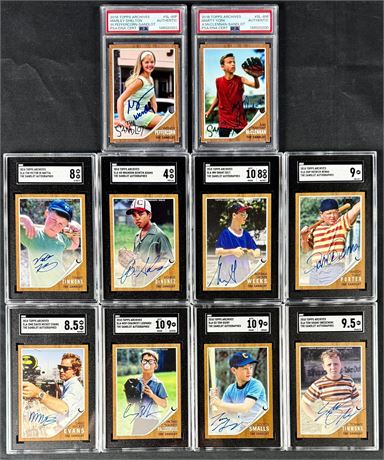2018 Topps Archive The Sandlot Autograph Graded Lot (10)