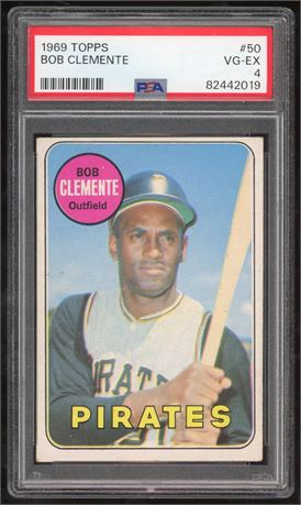 1969 Topps #50 Roberto Clemente PSA 4 VGEX