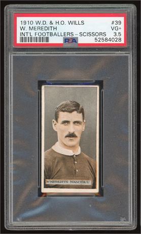 1910 WD & HO Wills #39 Billy Meredith International Footballers-Scissors PSA 3