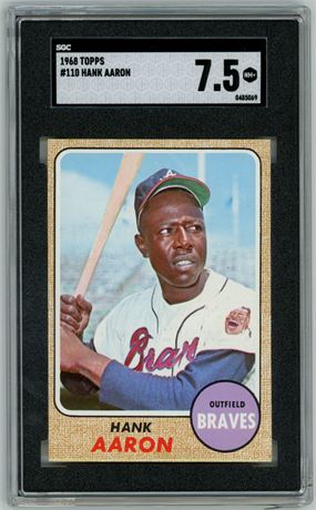 1968 Topps #110 Hank Aaron SGC 7.5 NM+