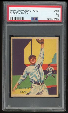 1935 Diamond Stars #40 Blondy Ryan PSA 5 EX