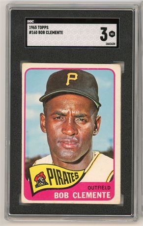 1965 Topps #160 Roberto Clemente SGC 3 VG