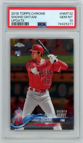 2018 Topps Chrome Shohei Ohtani RC Update PSA 10 GEM MINT