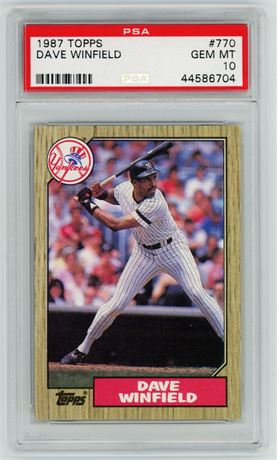 1987 Topps #770 Dave Winfield PSA 10 GEM MINT