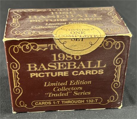 1986 Topps Baseball Tiffany Traded Series Factory Sealed