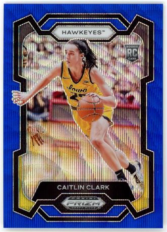 2024 Prizm Draft Picks #57 Caitlin Clark RC 149/249 Blue Wave