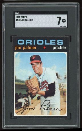 1971 Topps #570 Jim Palmer SGC 7 NM