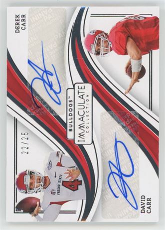2023 Immaculate Collegiate Derek Carr/David Carr Dual Auto 22/25