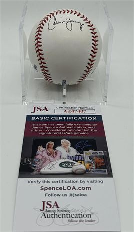 Chris Young (Ranger's GM) Autographed Bud Selig Era Major League Baseball JSA