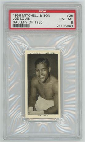 1936 Mitchell & Son Gallery Of 1935 #28 Joe Louis RC PSA 8 NMMT