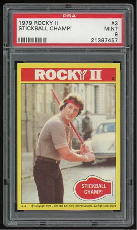 1979 Rocky II #3 Stickball Champ! PSA 9 MINT