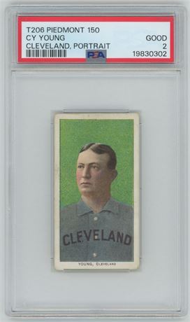 1909-11 T206 Piedmont 150 Cy Young Portrait PSA 2 GOOD  CENTERED!