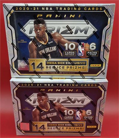 2020 Panini Prizm Basketball Sealed Mega Box (2) Red Ice Prizms