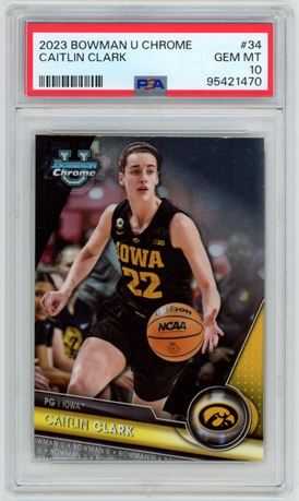 2023 Bowman U Chrome #34 Caitlin Clark RC PSA 10 GEM MINT