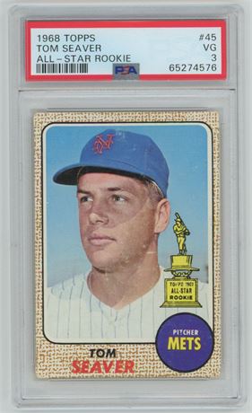 1968 Topps #45 Tom Seaver All-Star Rookie PSA 3 VG