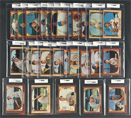 1955 Bowman Baseball Raw Lot (30) EX+ Avg