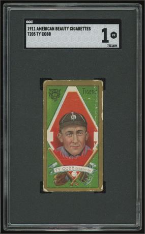 1911 T205 American Beauty Ty Cobb SGC 1 POOR