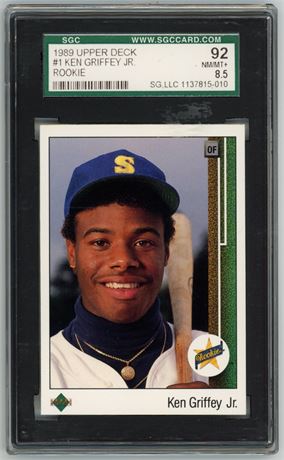 1989 Upper Deck #1 Ken Griffey Jr RC SGC 8.5 NMMT+