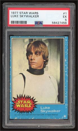 1977 Star Wars #1 Luke Skywalker PSA 5 EX
