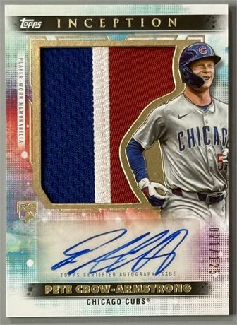 2024 Topps Inception Pete Crow-Armstrong RC Auto 21/125 Jumbo Patch