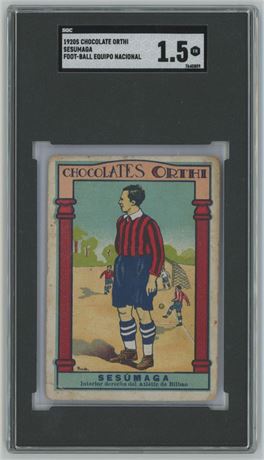 1920s Chocolate Orthi Sesumaga Foot-Ball Equipo Nacional SGC 1.5 FAIR Pop 1