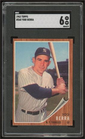 1962 Topps #360 Yogi Berra SGC 6 EXMT