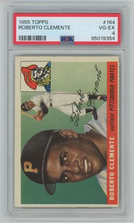 1955 Topps #164 Roberto Clemente RC PSA 4 VGEX SHARP