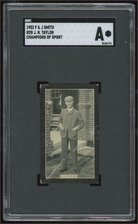 1902 F & J Smith #20 J.H. Taylor Champions of Sport SGC Authentic RARE